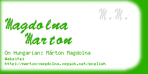 magdolna marton business card